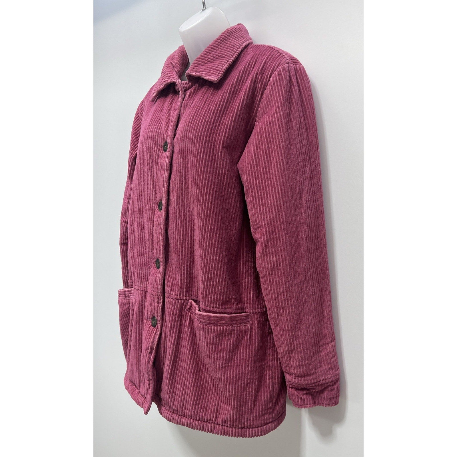 Vintage Blair Blush Pink Corduroy Coat With Fleece Lining Size Small