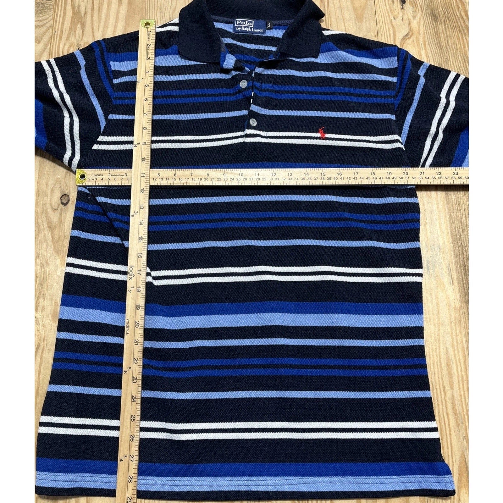 Vintage Ralph Lauren Rugby Polo Mens XL Long sleeve Cotton Multicolor Striped