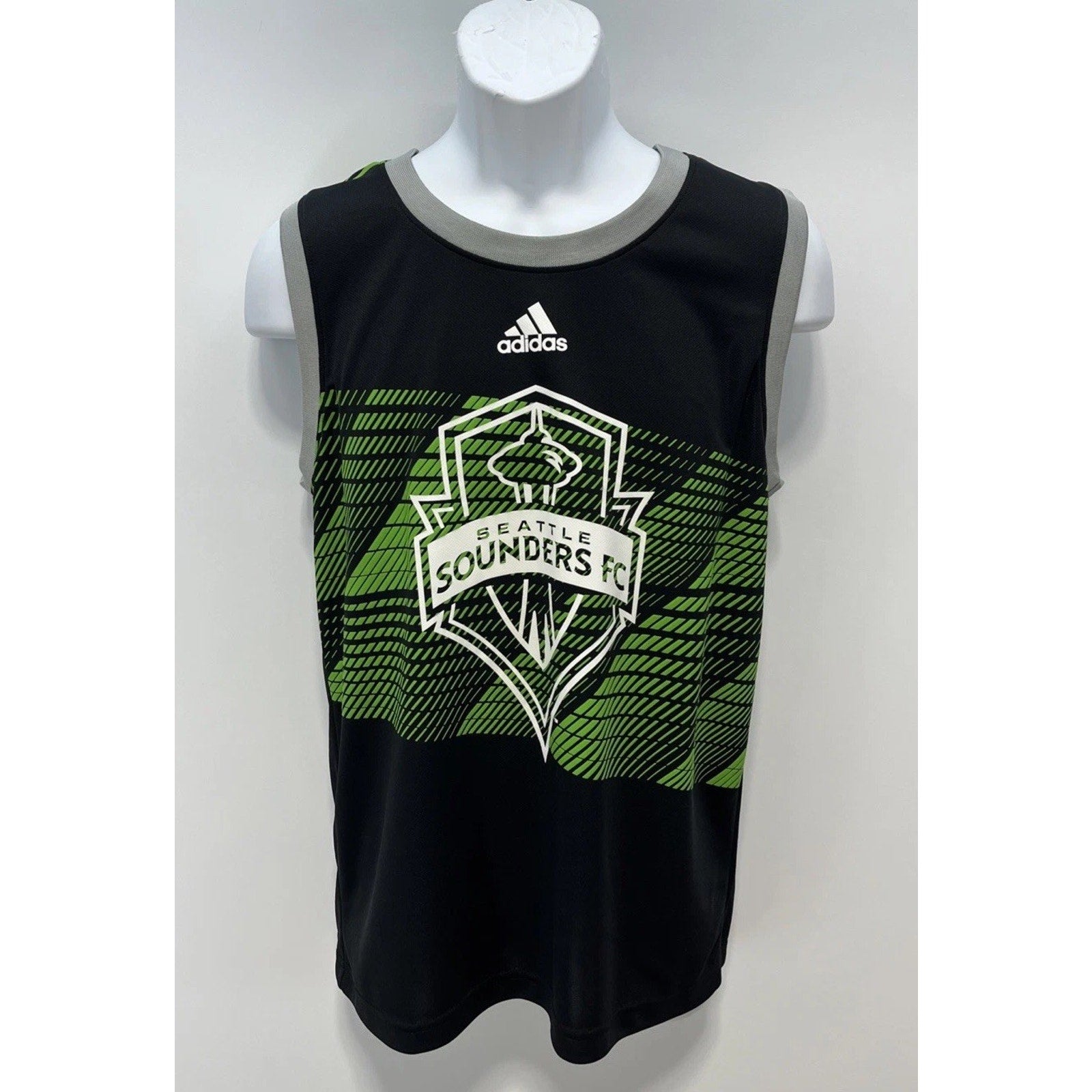 Adidas Men's Seattle Sounders Football Club Tank Top Shirt Black Size Medium