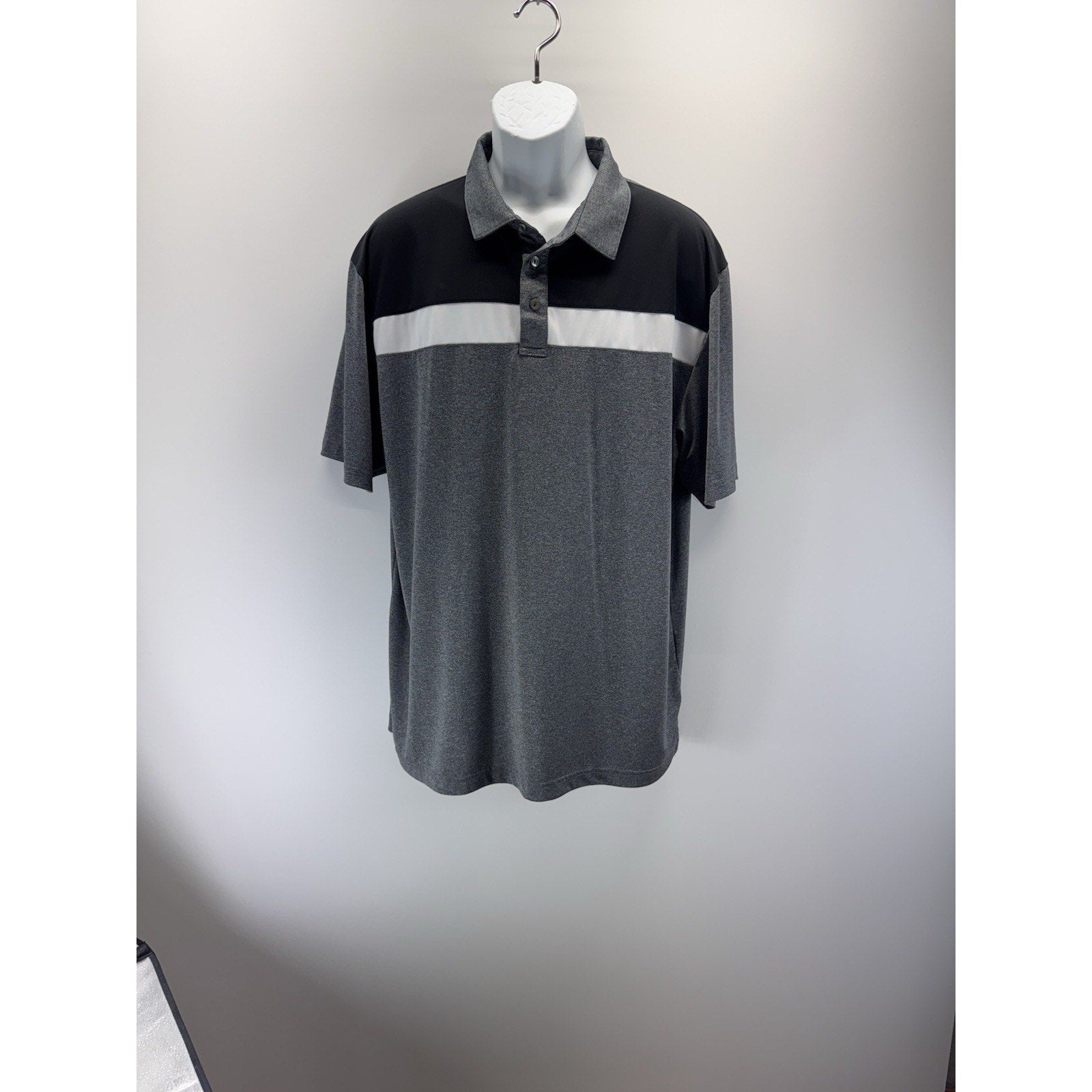 Ben Hogan Performance Black Gray Short Sleeve Golf Tennis Polo Men’s Size XL