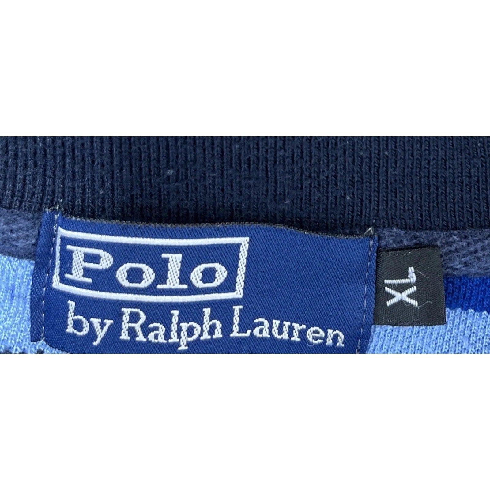 Vintage Ralph Lauren Rugby Polo Mens XL Long sleeve Cotton Multicolor Striped