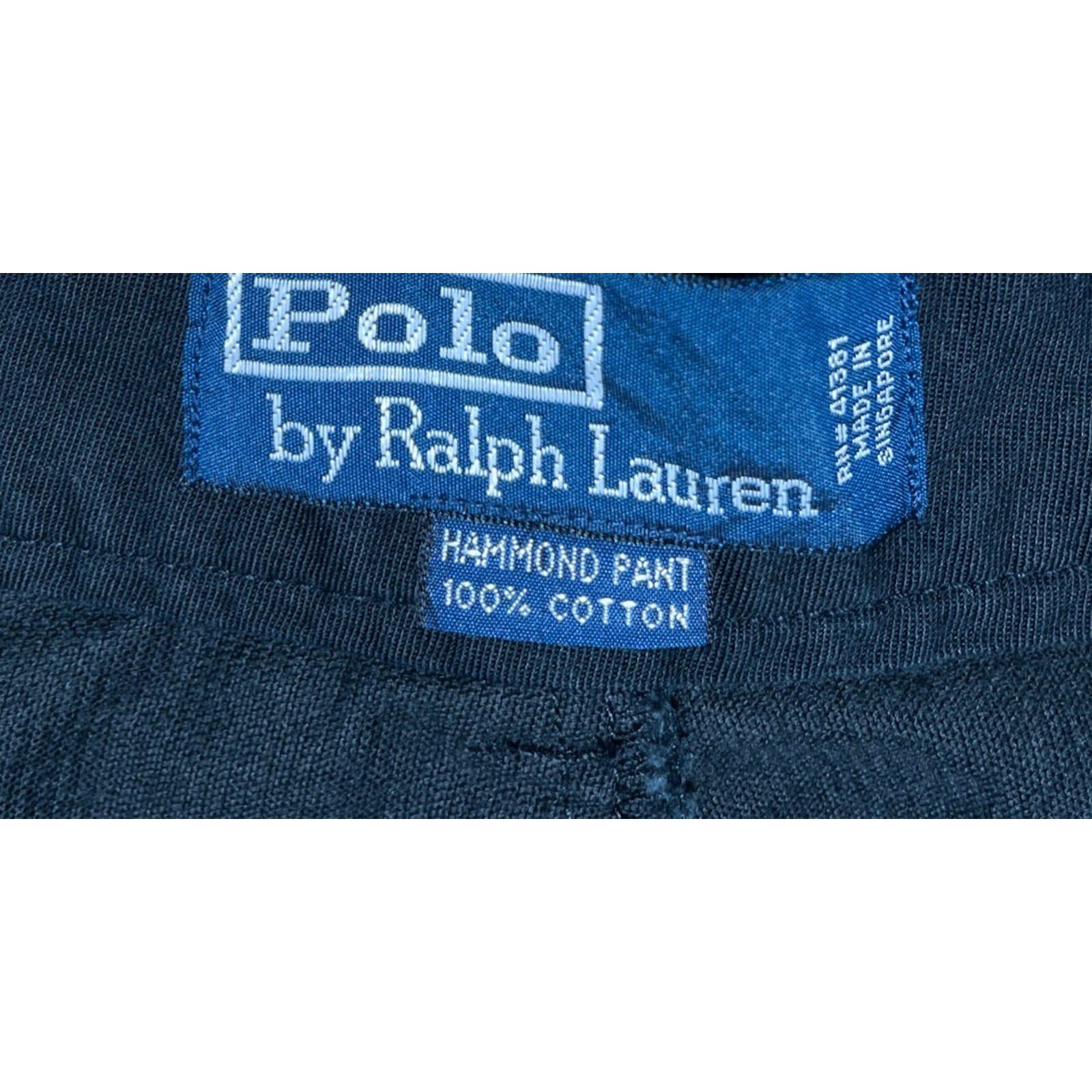 Vintage Polo Ralph Lauren Hammond Pant Mens 34x32 Black Corduroy Cuffed