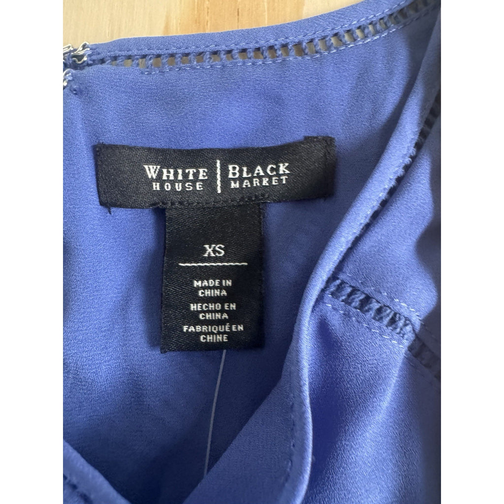 WHBM White House Black Market XS Ultra Marine Sleeveless Blouse NWT $78