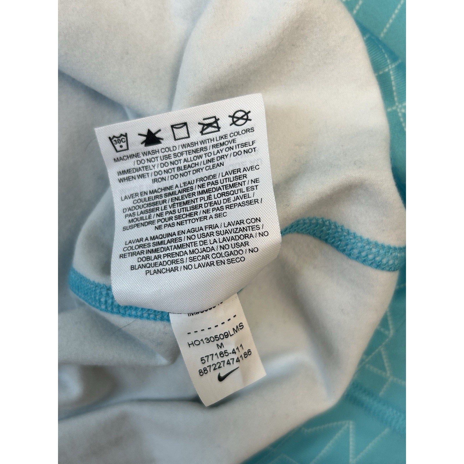 Nike Pro Dri-Fit 1/2 Zip Pullover Running Shirt Women’s Size Medium Geometric.