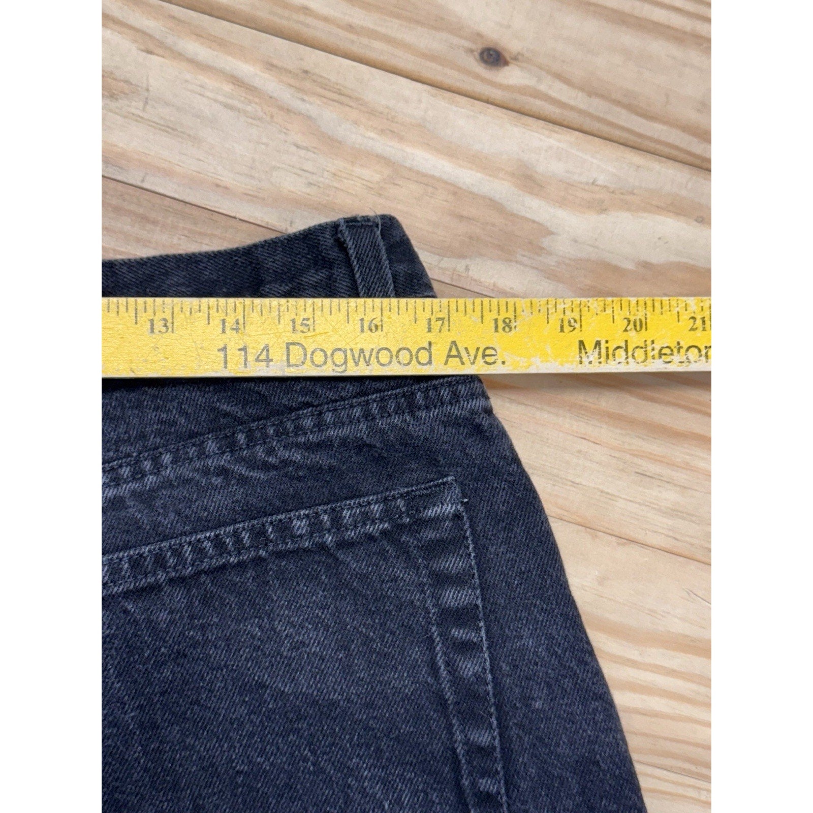 Cherokee Black Vintage Denim Shorts 8” Inseam 100% Cotton Men’s Size 38