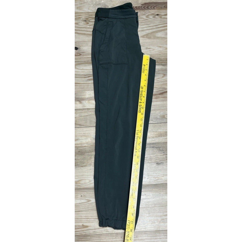Athleta Trekkie 2.0 Joggers Women's 2 Army Green Stretch Fabric Slim Leg Cuffed