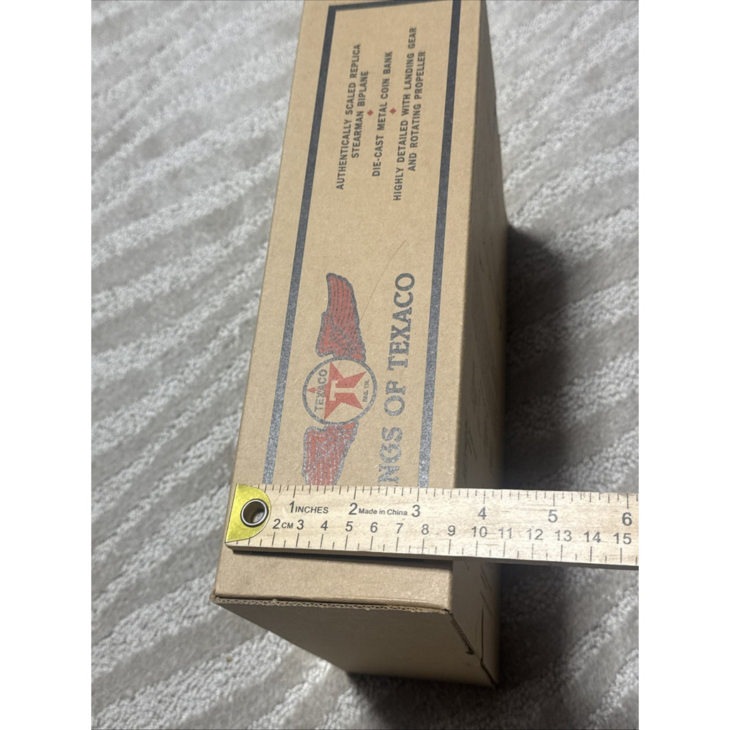 ERTL Wings of Texaco 1931 Stearman Biplane Coin Bank #3 NIB F121 Die Cast