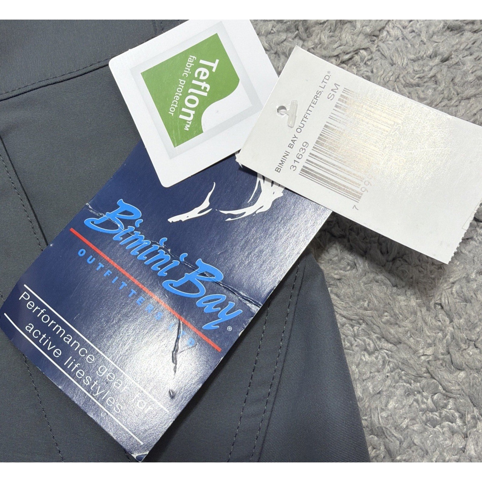 BIMINI BAY OUTFITTERS MENS 38 SHORTS SMOKE Grey NWT Active Outdoors Fishing