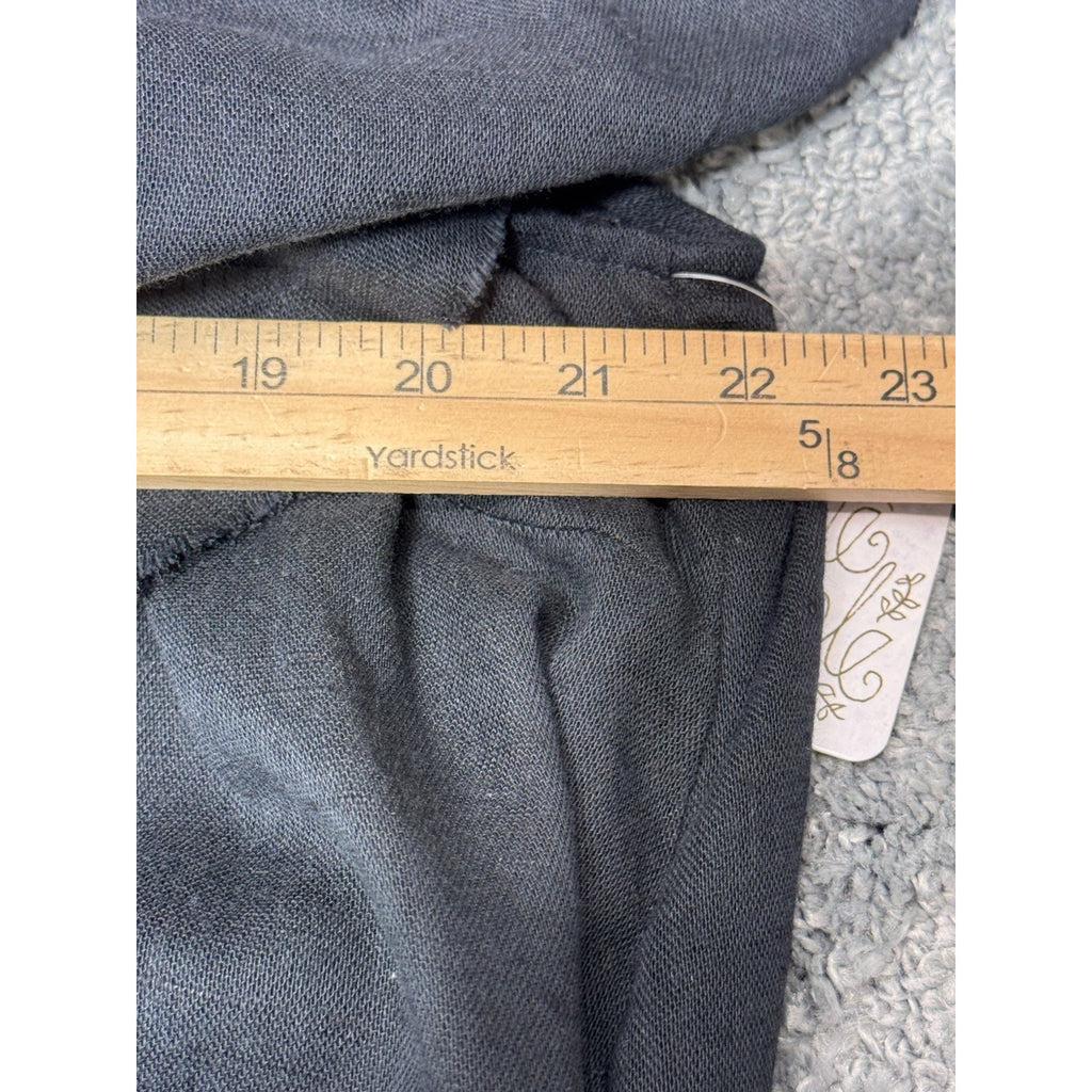 Free People Black Ruffle Mini Dress Tunic Top Blouse Raw Hem Women’s M New