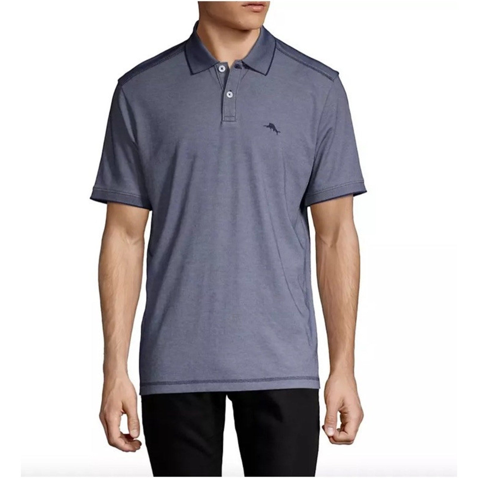 Tommy Bahama Men's Short Sleeve Throne Blue Polo Shirt Size Large