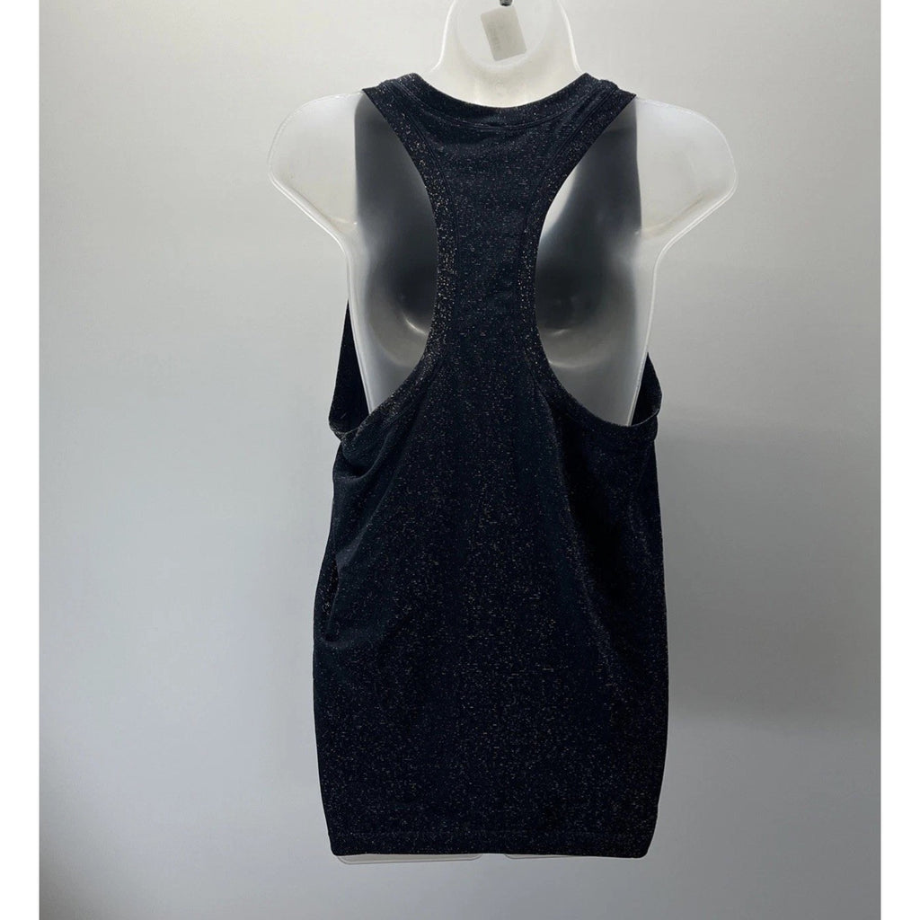 NWT Athleta Racer Back Tank Top Womens Sz XL Navy Blue Momentum Shine Stretch