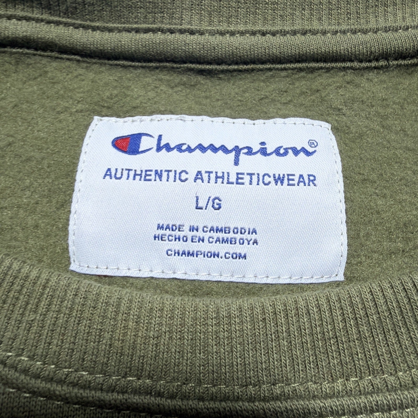 Champion Womens olive green pull over Super Soft Fleece sweater size Large NWT