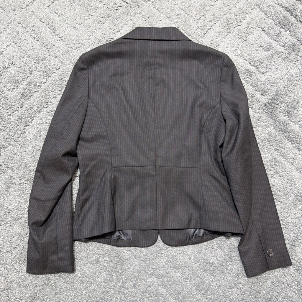 The Limited Stretch Womens 12 Gray Fitted Career Blazer Jacket NWT RN# 54874