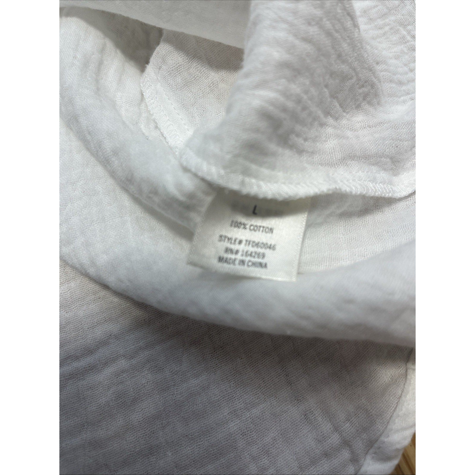 Franceseca’s Jun And Ivy White Button Up Long Sleeve Shirt Size Large NWT