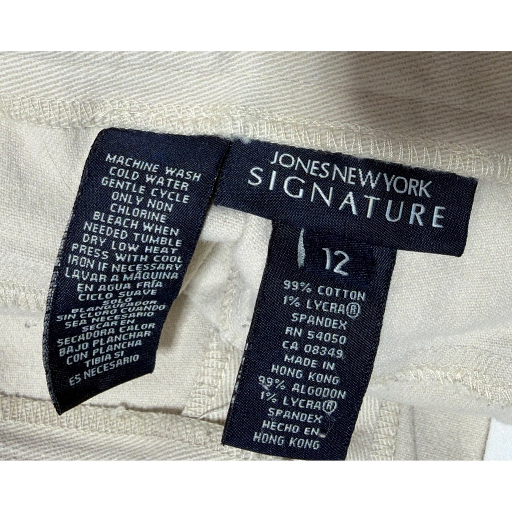 Womens Denim Jeans Jones New York Signature High Rise Straight Tapered 12 32x30