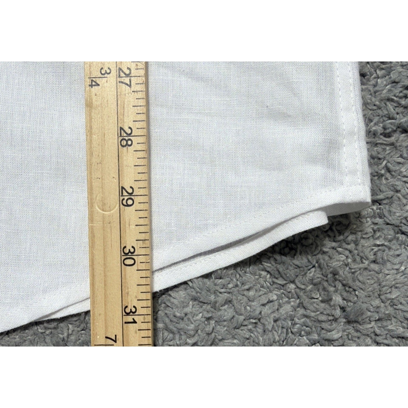 NWT INC International Concepts Men’s Linen Blend Shirt Large White Short Sleeve