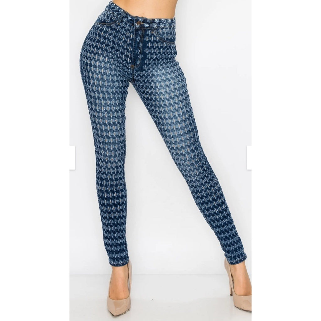Aphrodite Women’s High Rise Skinny Jeans Shotgun Punctured Denim 13/31 NWT