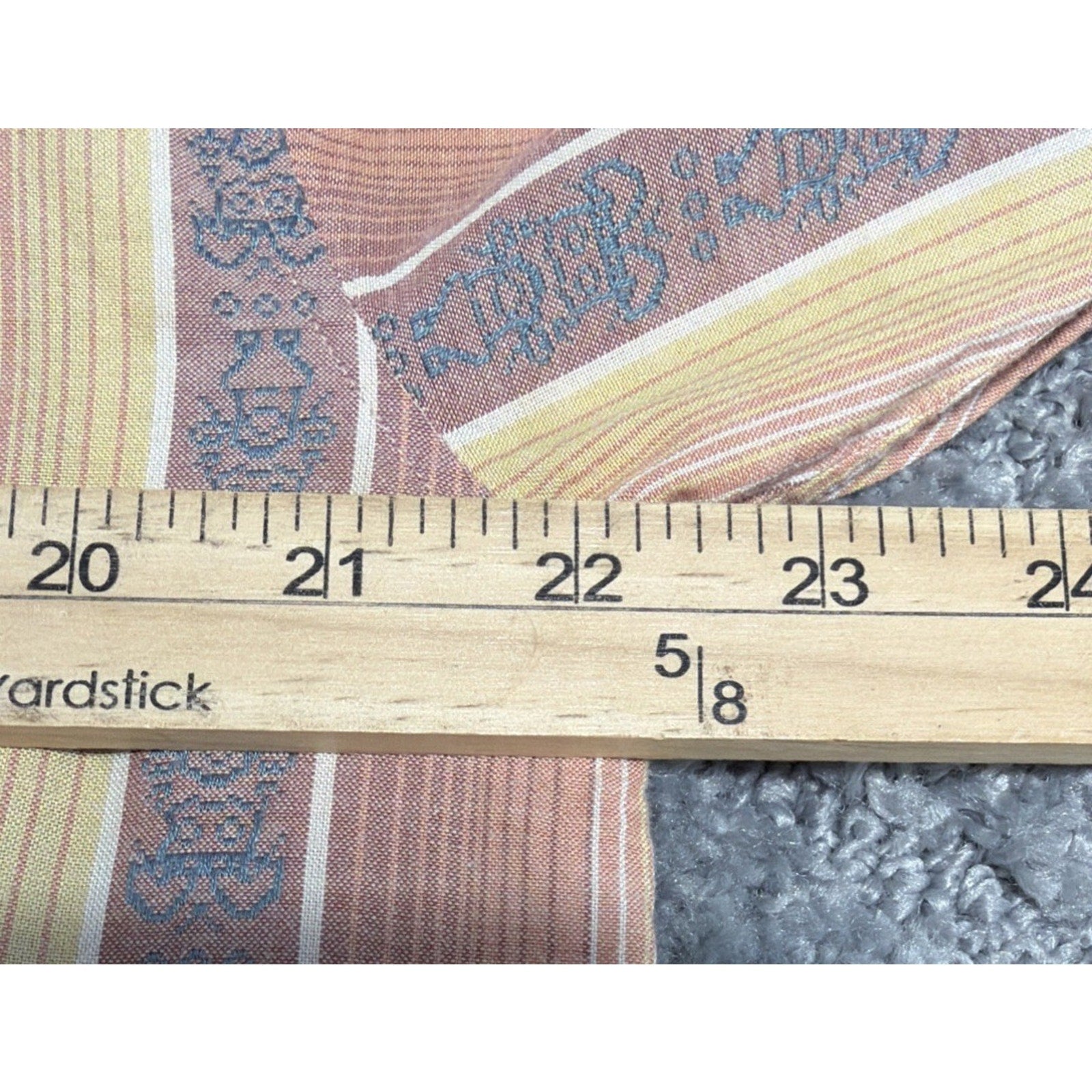 Vintage Yamato Shirt Mens M Embroidered Casual Striped Button Up Made In Japan