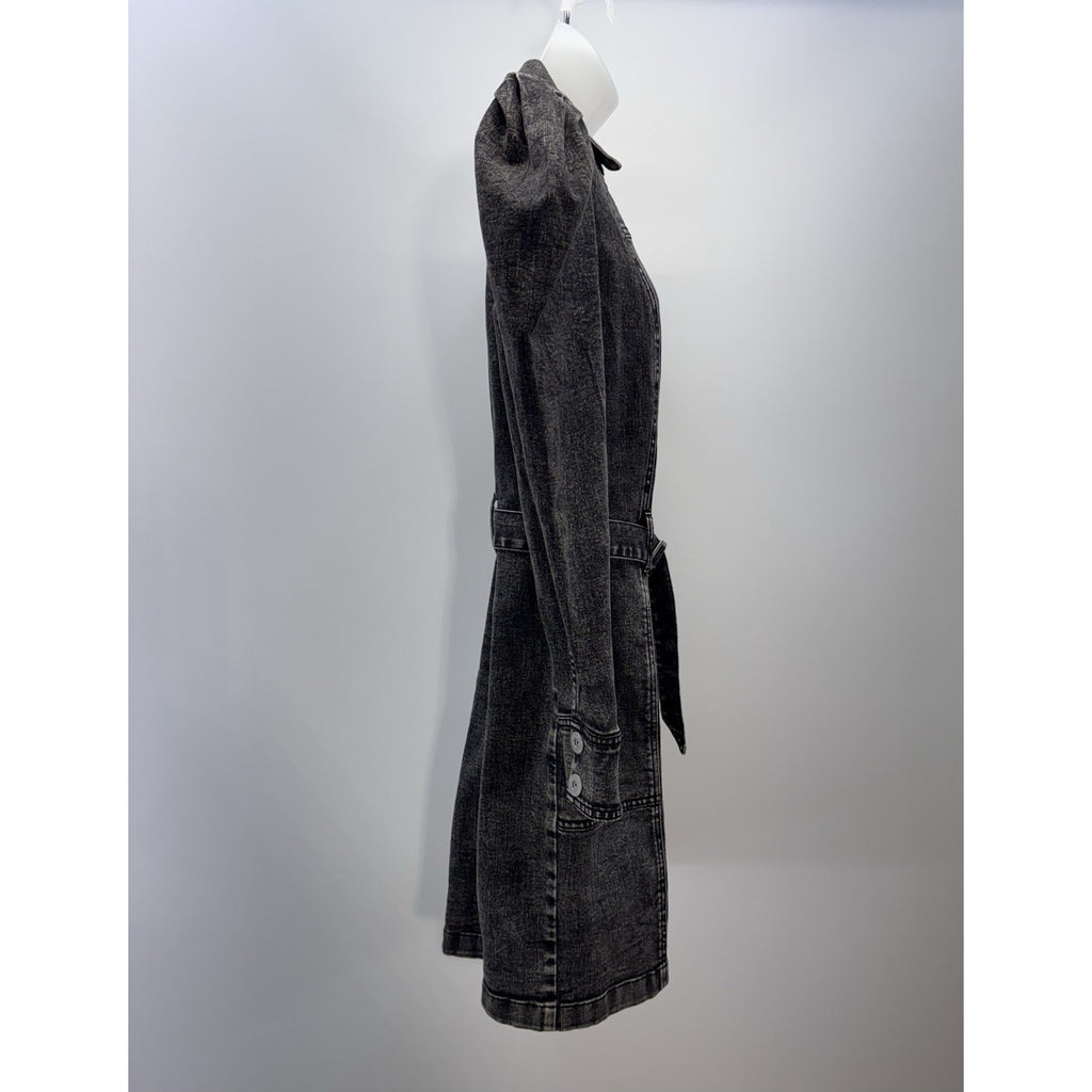INC International Concepts Black Denim Long Sleeve Dress Women’s Size 10 NWT
