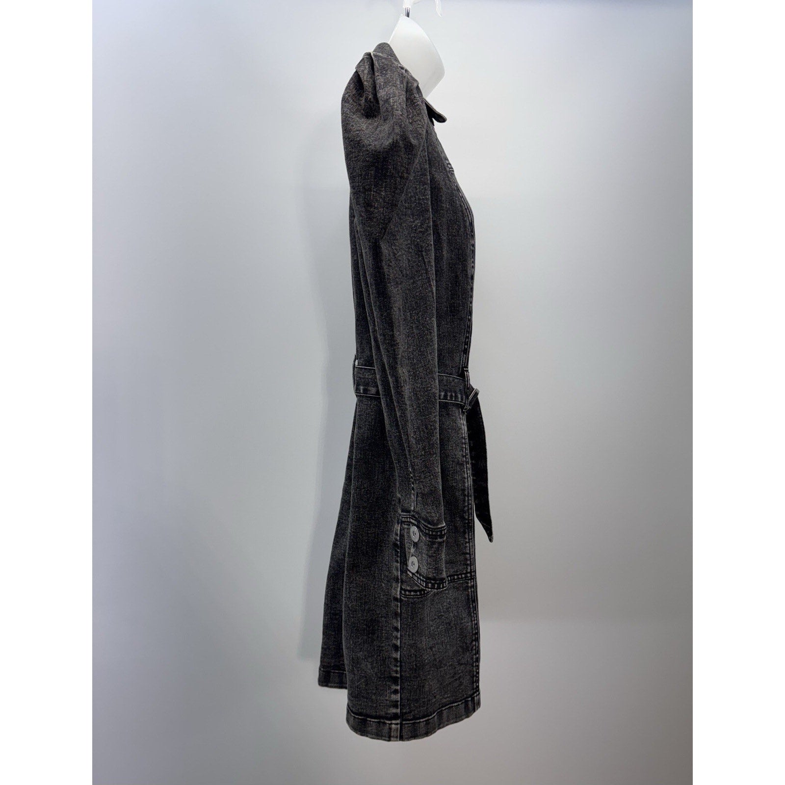 INC International Concepts Black Denim Long Sleeve Dress Women’s Size 10 NWT
