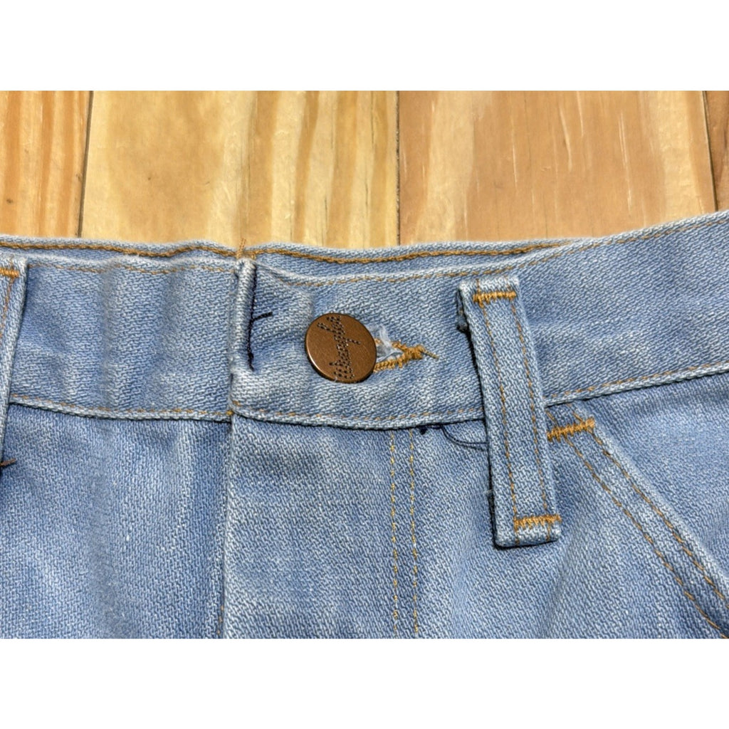 Vintage Wrangler Womens 27x36 High Rise Bell Bottom Flare Jeans Light Wash USA