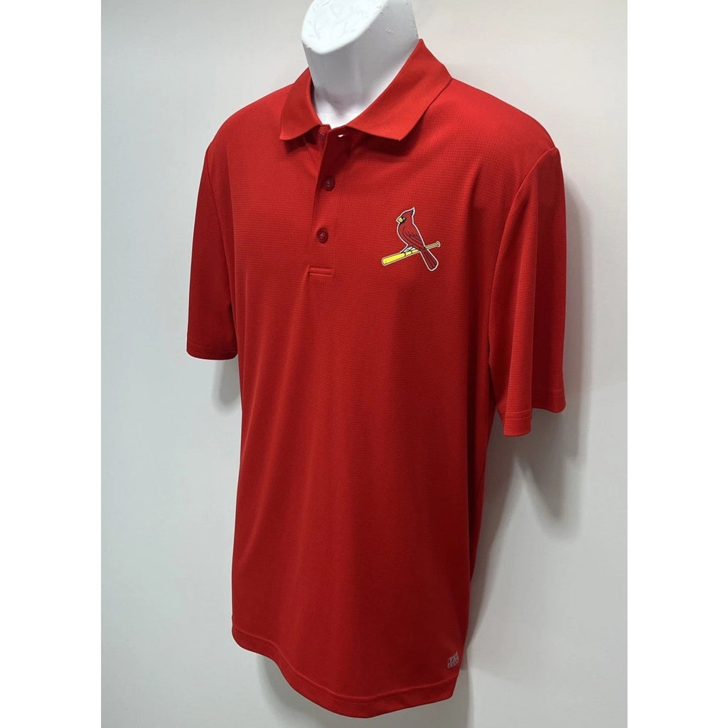 St. Louis Cardinals Mens Polo Shirt TX3 Cool MLB Red Large