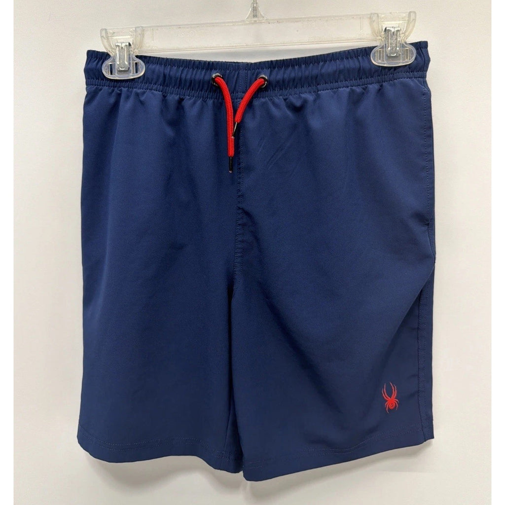 Spyder Shorts Boys M 10-12 Pockets Casual Lightweight Elastic Swim Drawstring