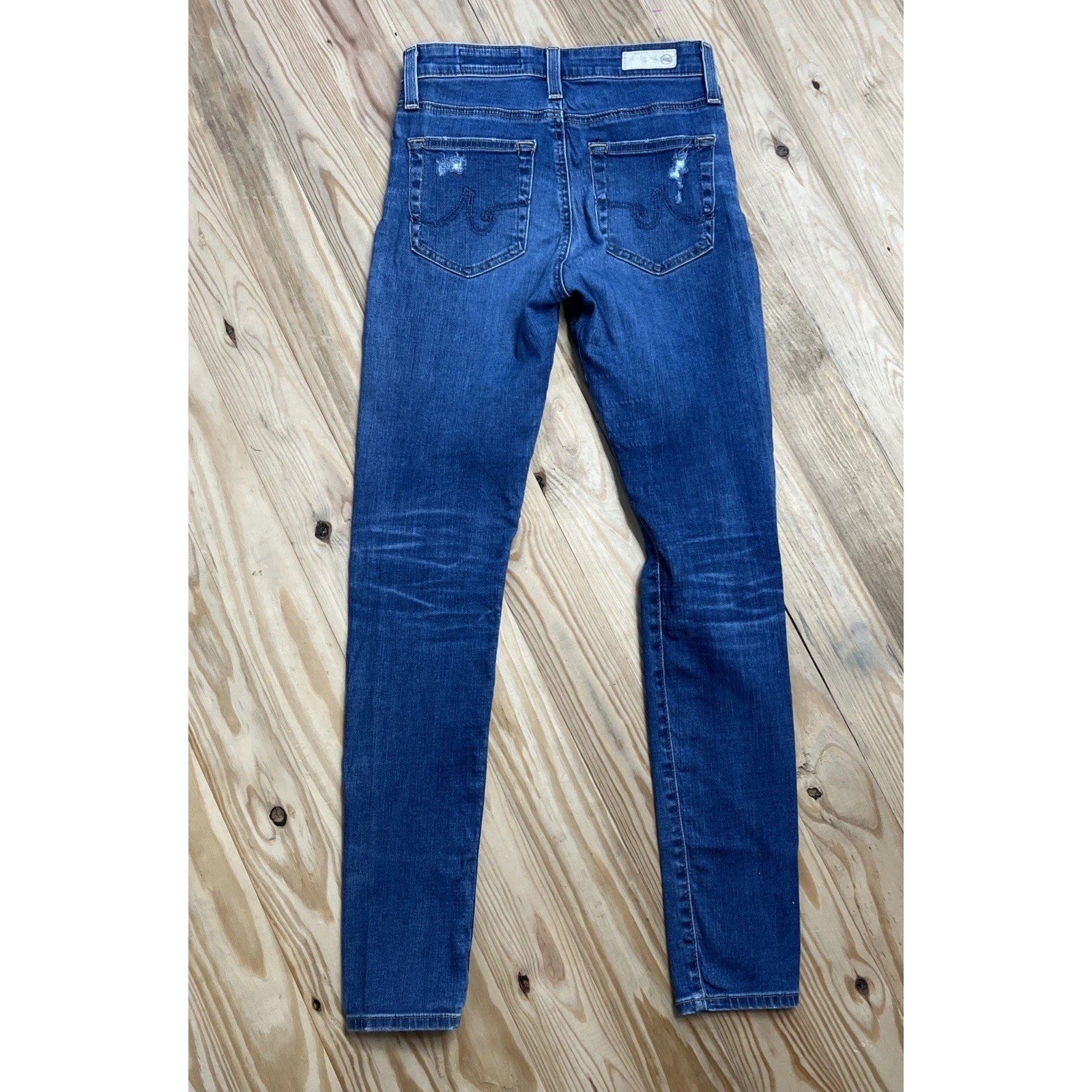 AG Adriano Goldschmied Women’s Blue Farrah High Rise Skinny Ankle Jeans Size 25R