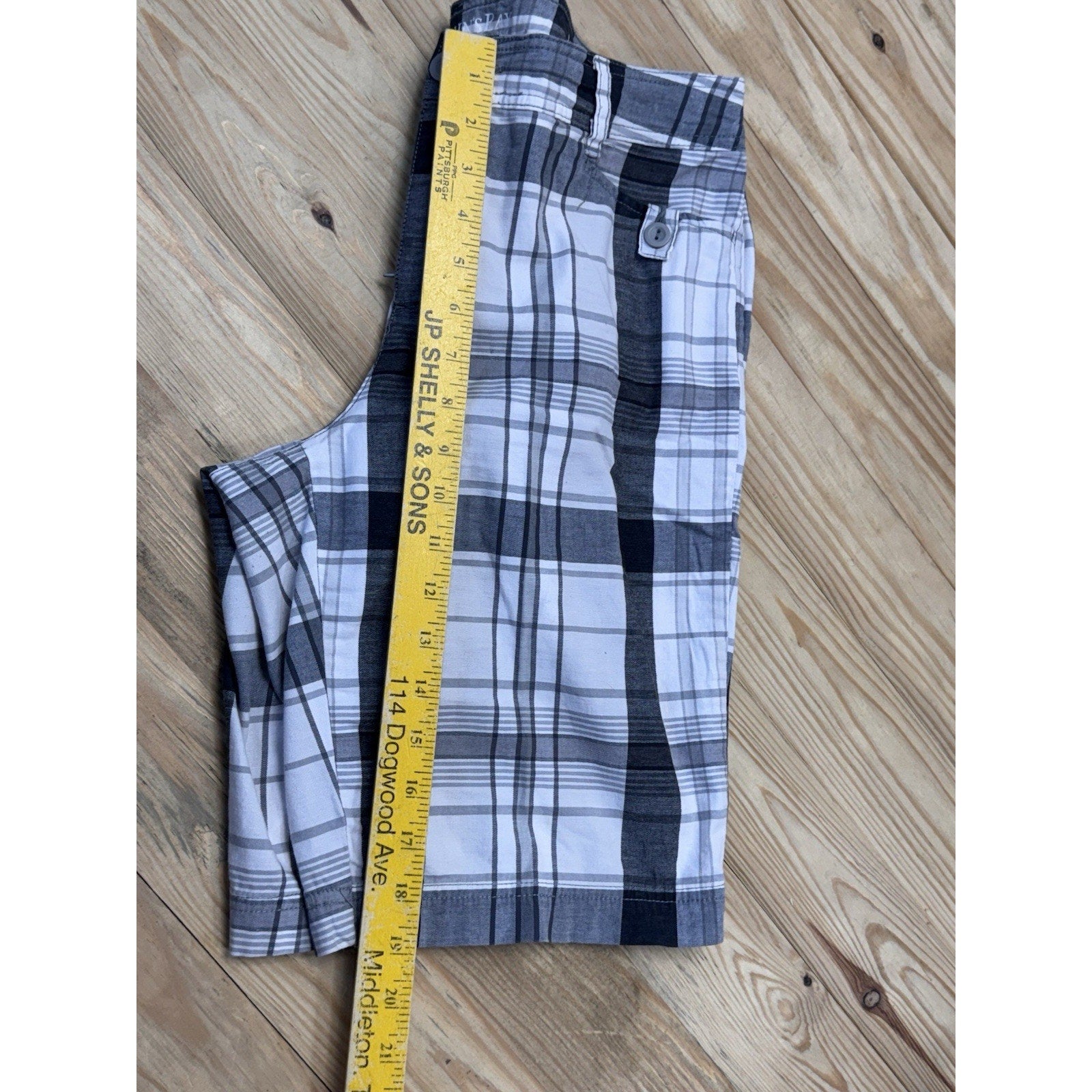 St Johns Bay Shorts Blue And White Plaid Bahama Women’s Size 8