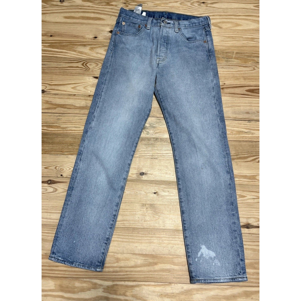Levis 501 Original Fit Jeans Straight Leg Button Fly 30x30 Light Stonewash