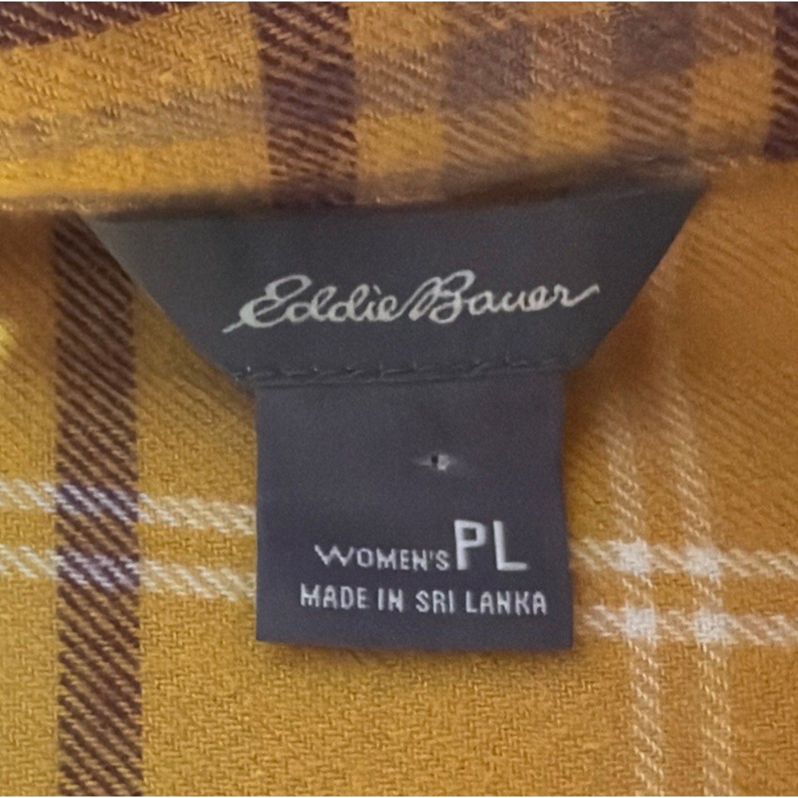 Eddie Bauer Shirt Womens PL Outdoor Top Long Sleeve Button Up Flannel Western