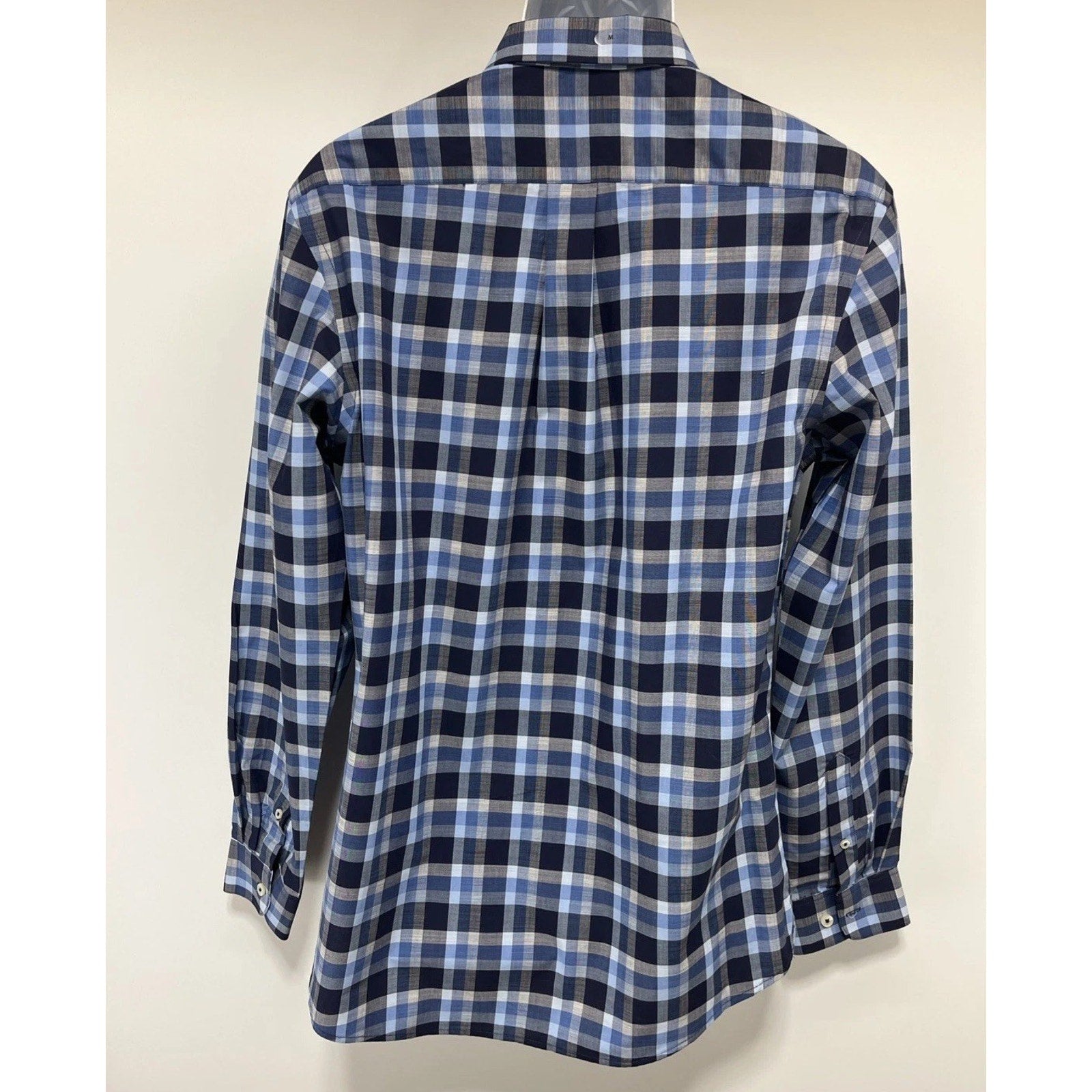 New Van Heusen Men's Slim Fit Dress Shirt Wrinkle Free Long Sleeves Blue M