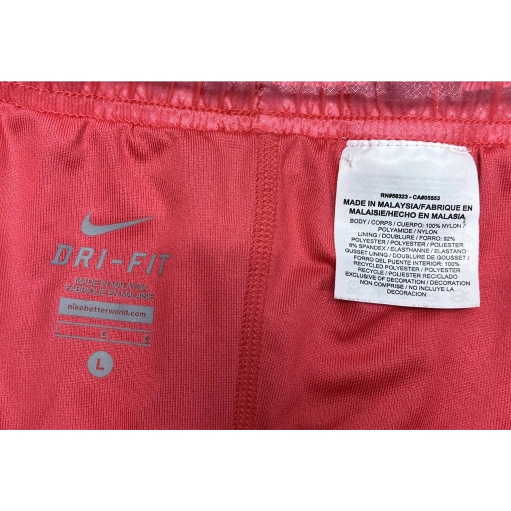 Nike DRI FIT Printed Pink Running Shorts Women’s size L