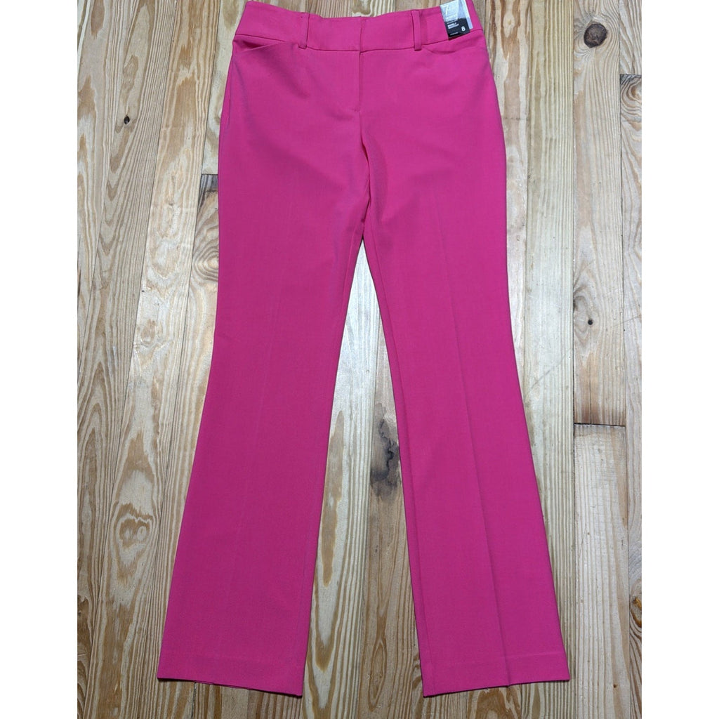 New York & Company Barely Boot Pants Pink Modern Fit Stretch 7th Av 8 Tall Nwt