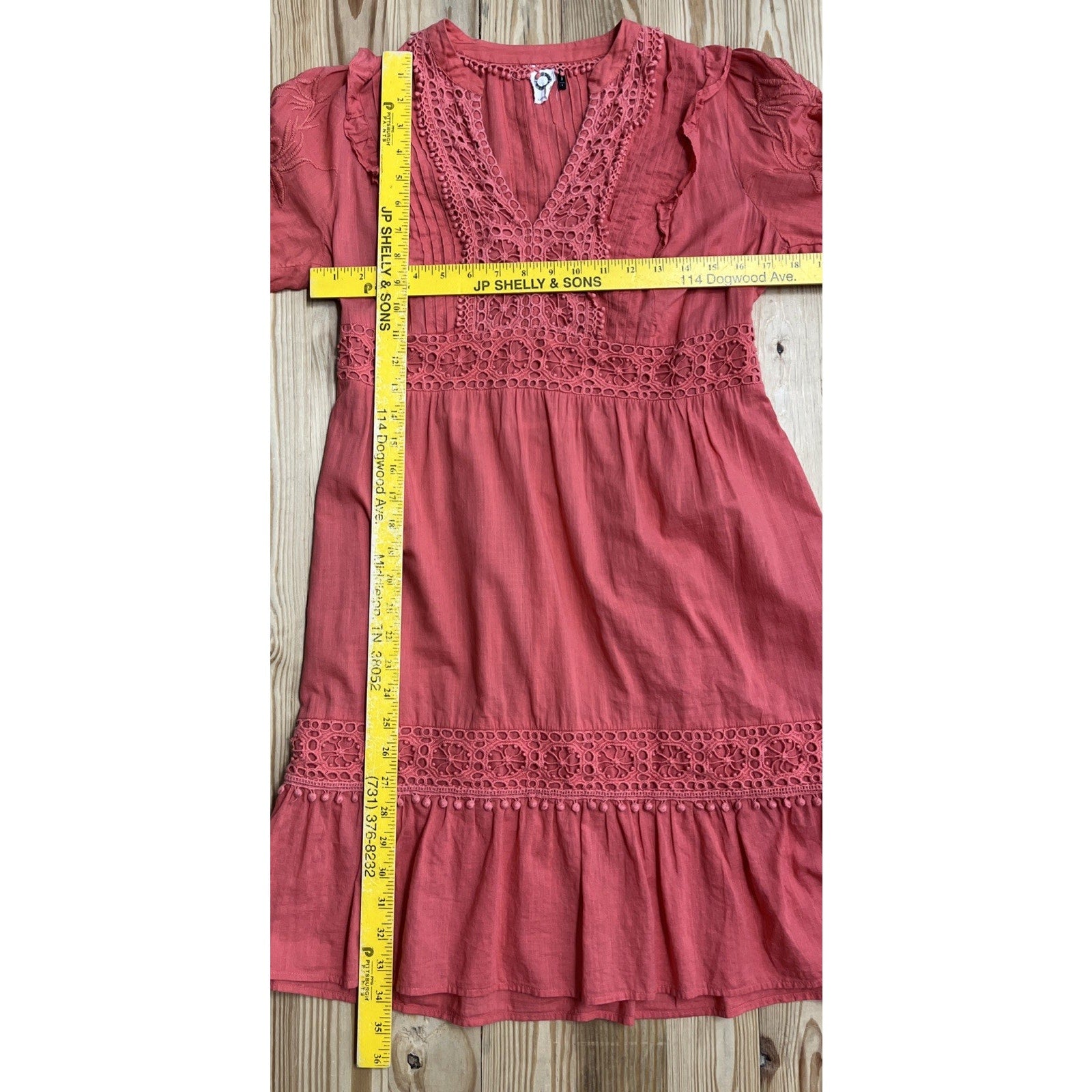 *Anthropologie Josephine Embroidered Dress by Akemi + Kin Women's Small