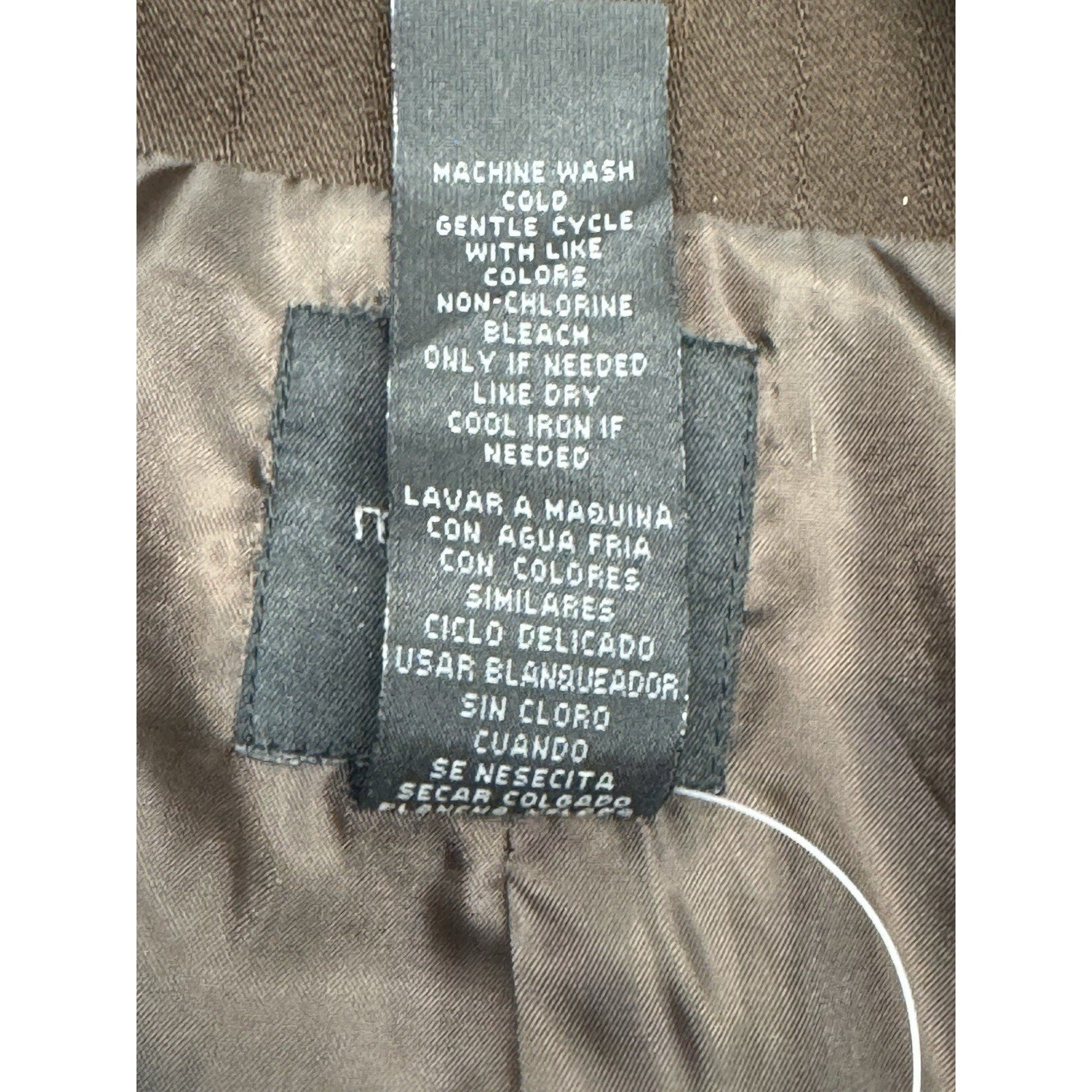 My Michelle Striped Brown 1 Button Fitted Blazer Faux Pockets Women’s XL NWT