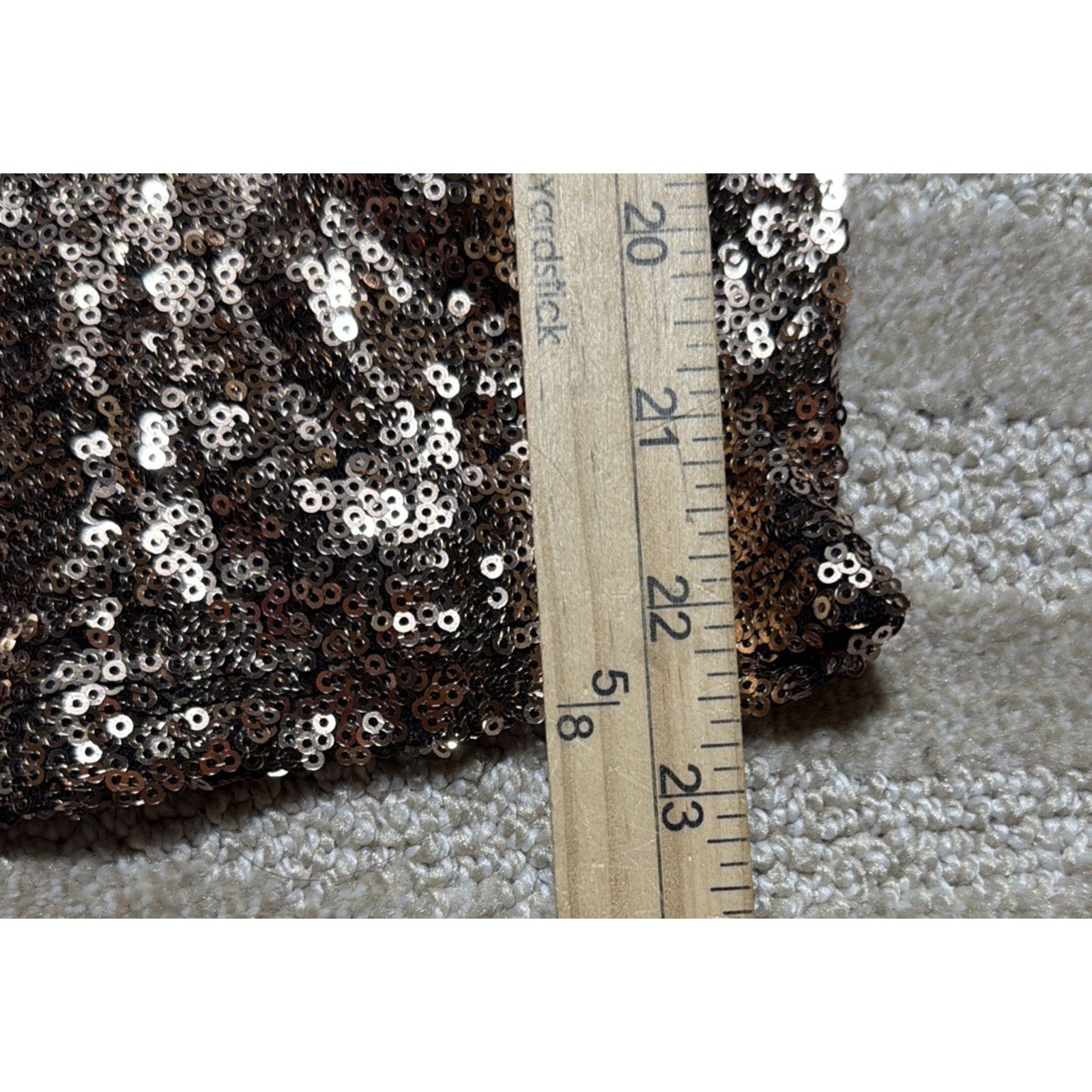 VENUS Sexy Y2K Sequin Camisole Tank Top Sz 14 Gold Black V-Neck Cami