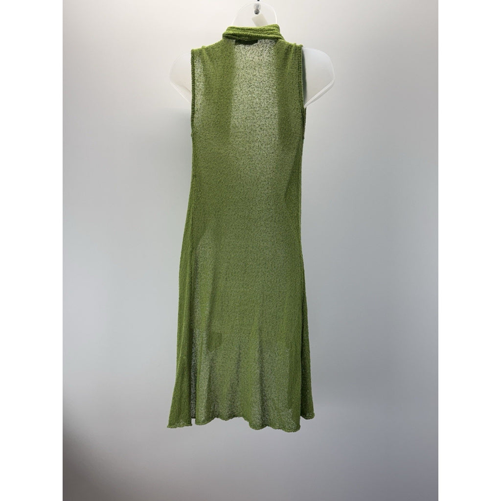 MECHANT Open Knotted Shawl Sweater Green Boho Hippie Women’s Size Small