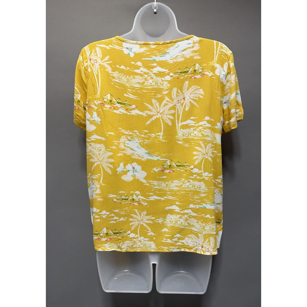 LC Lauren Conrad Women’s Top Short Sleeve Tropical Print Small