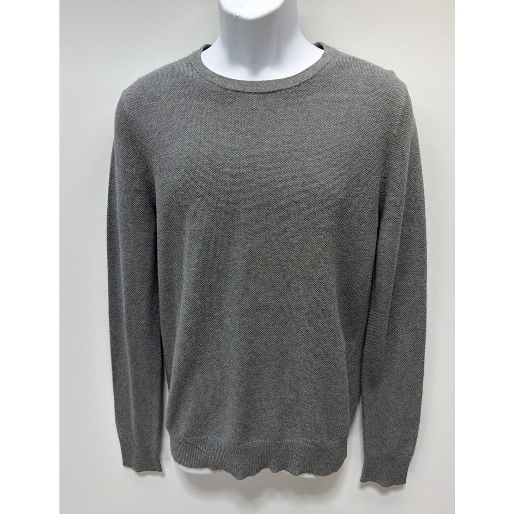 J.Crew MERCANTILE Sweater Mens S Heather Gray 100% Cotton Thin Knit Crew