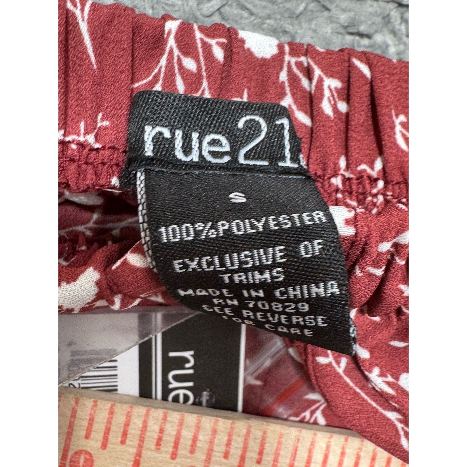 Rue21 Floral Off Shoulder Dress Small NWT Cottagecore Milkmaid Boho Belted Red