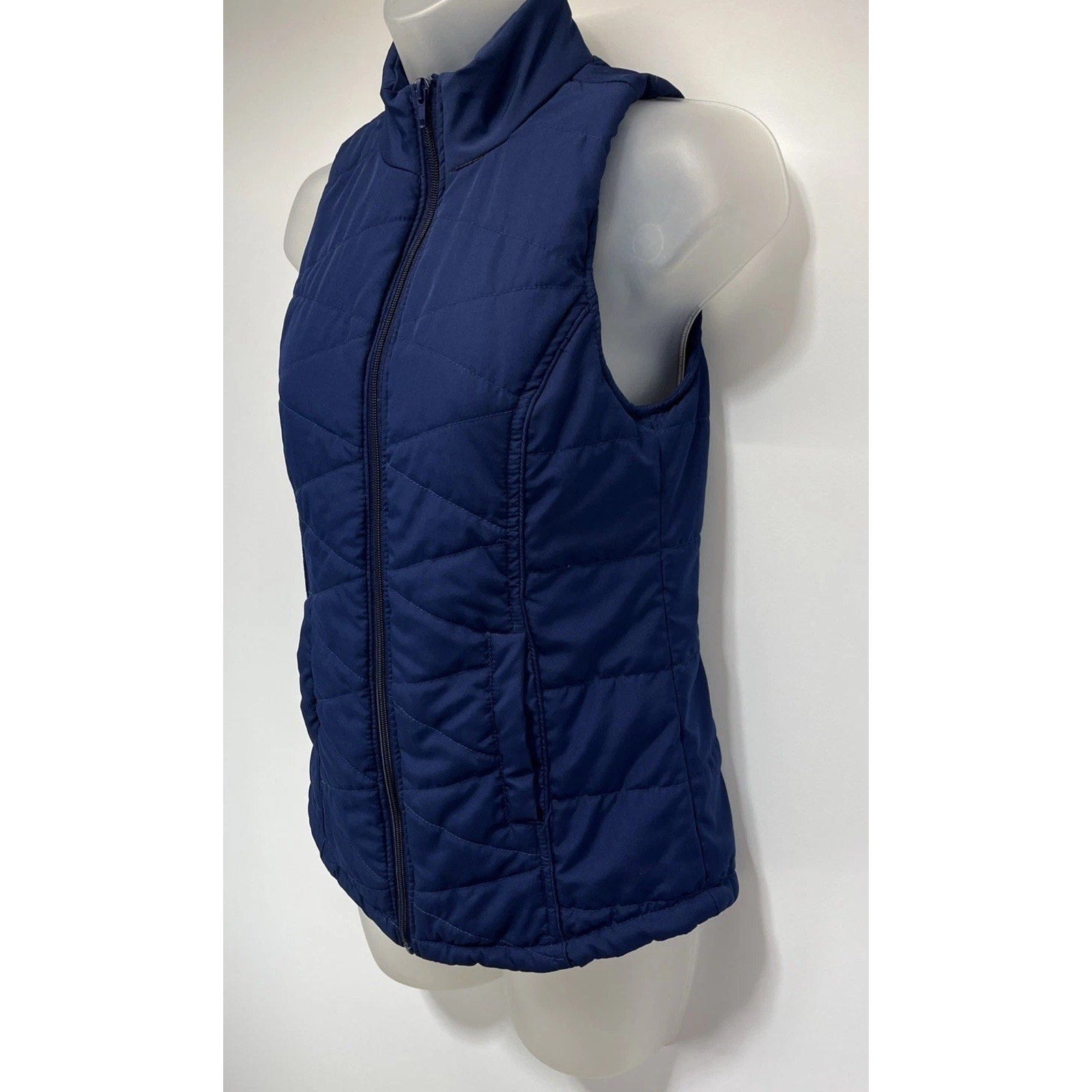 Red Camel Puffer Vest Women's Size XS Navy Blue
