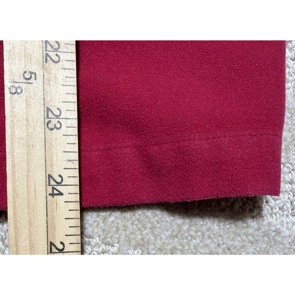 Vtg Womens XL Eddie Bauer Magenta Long Sleeve Soft Micro Fleece Western Shirt