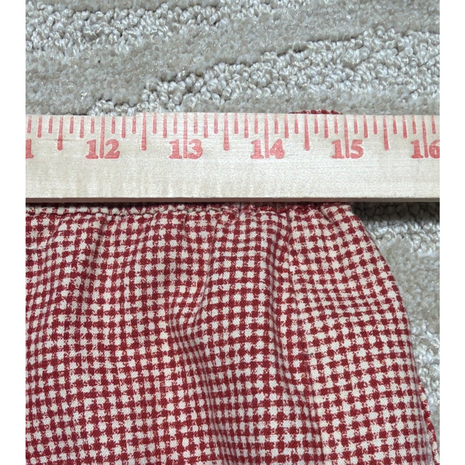Vintage 80s Heirloom High Rise Mom Shorts Red Houndstooth Made In USA 12 30x8