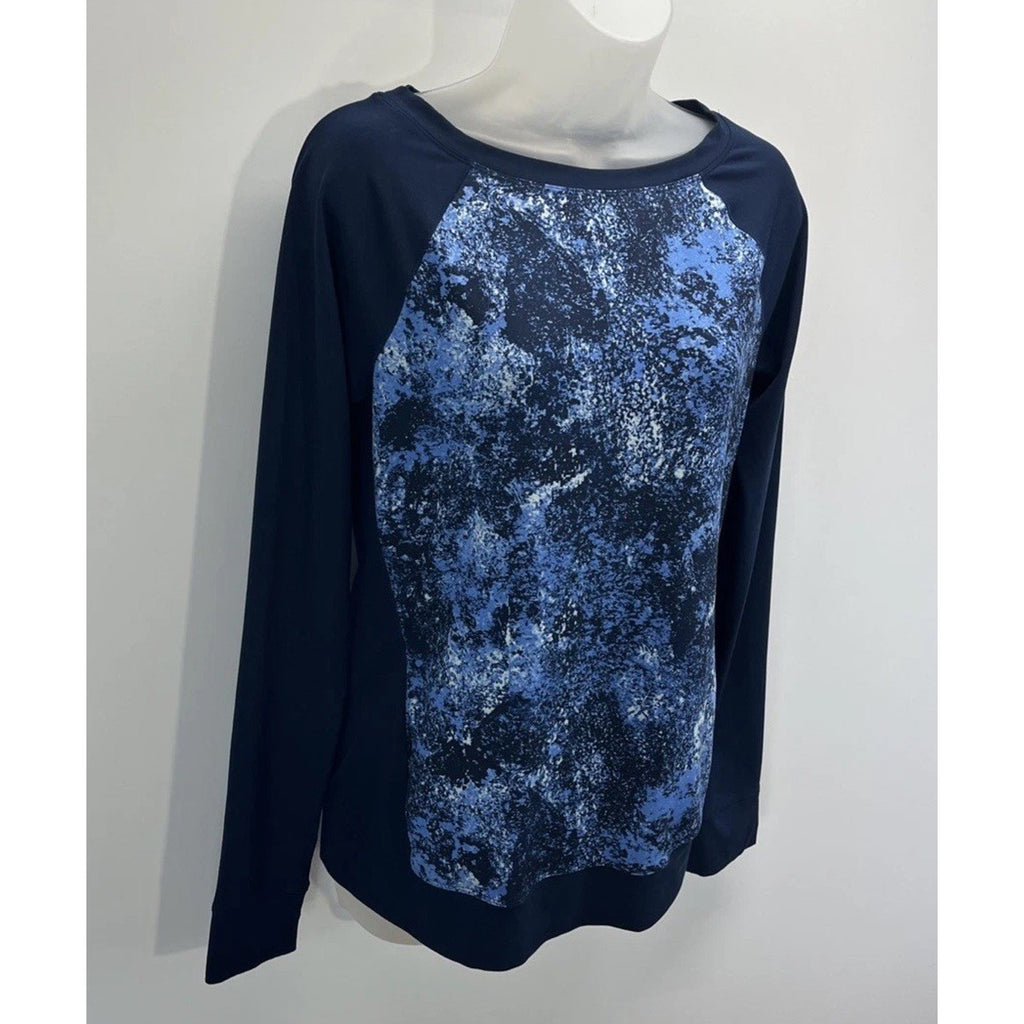 Under Armour UA StudioLux Take-A-Chance Crew Blue Long Sleeve Top Women's S