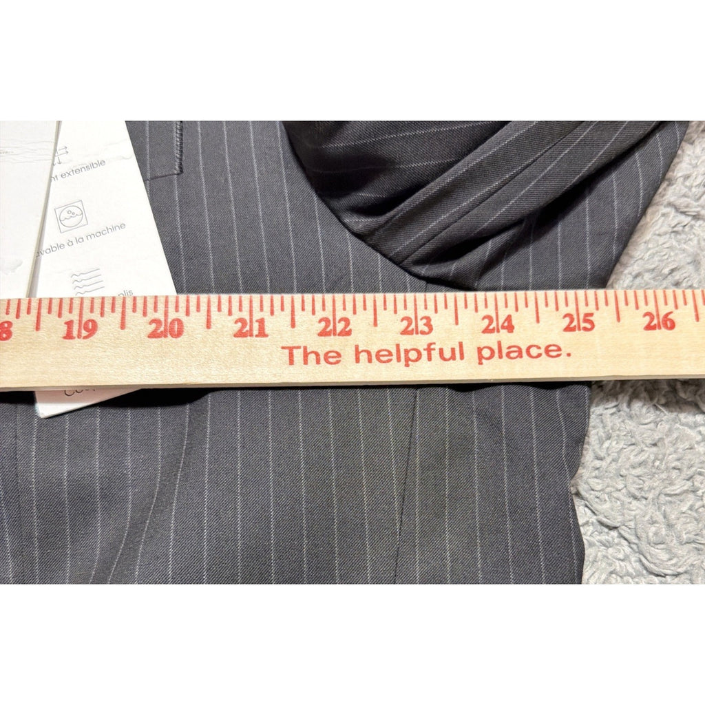 New! Calvin Klein Dark Gray Skinny Fit Stripe Suit JACKET Size 48R