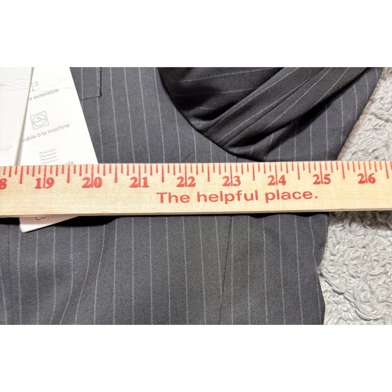 New! Calvin Klein Dark Gray Skinny Fit Stripe Suit JACKET Size 48R