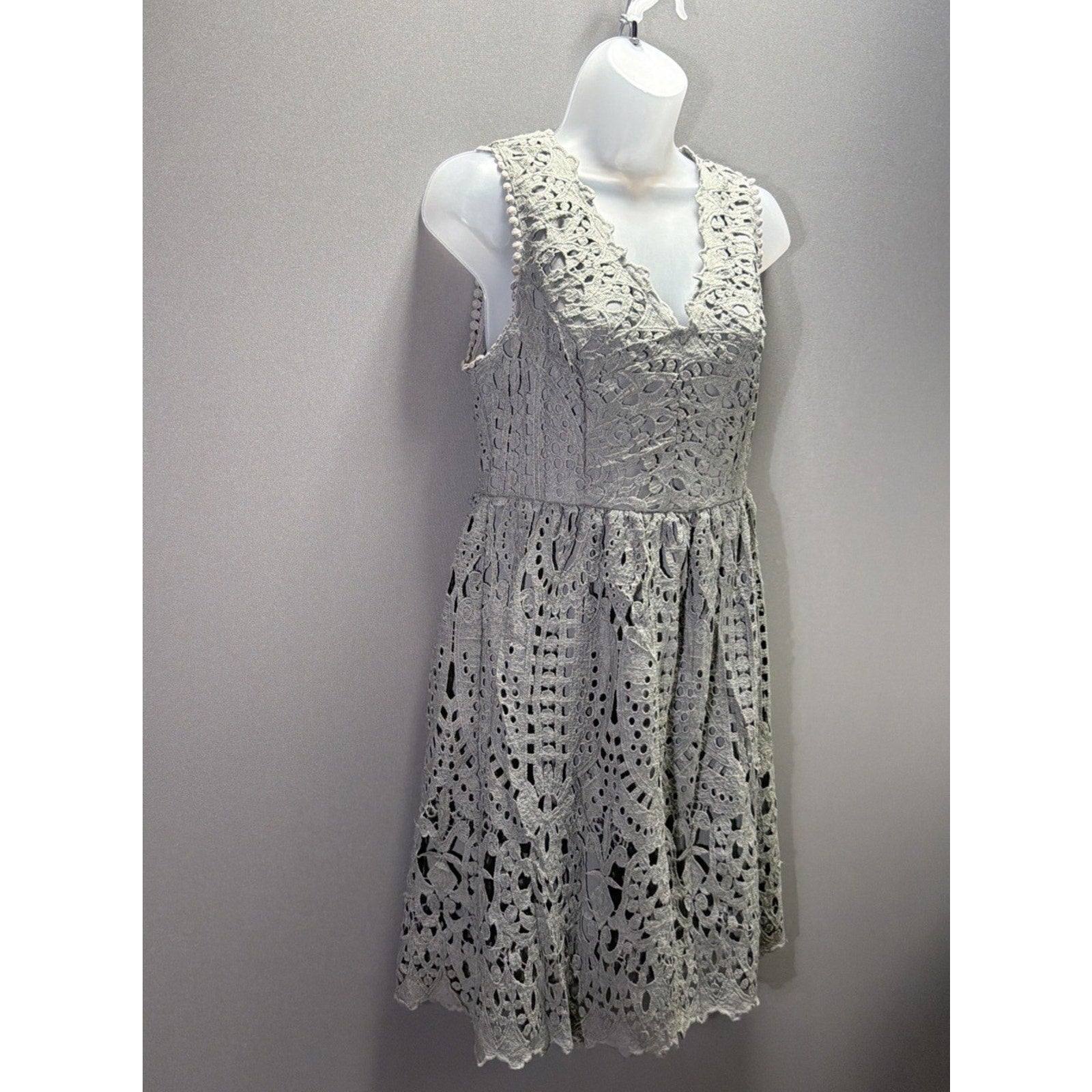 Altar'd State Gray Grey Lace Dress Size Medium - Beautiful!