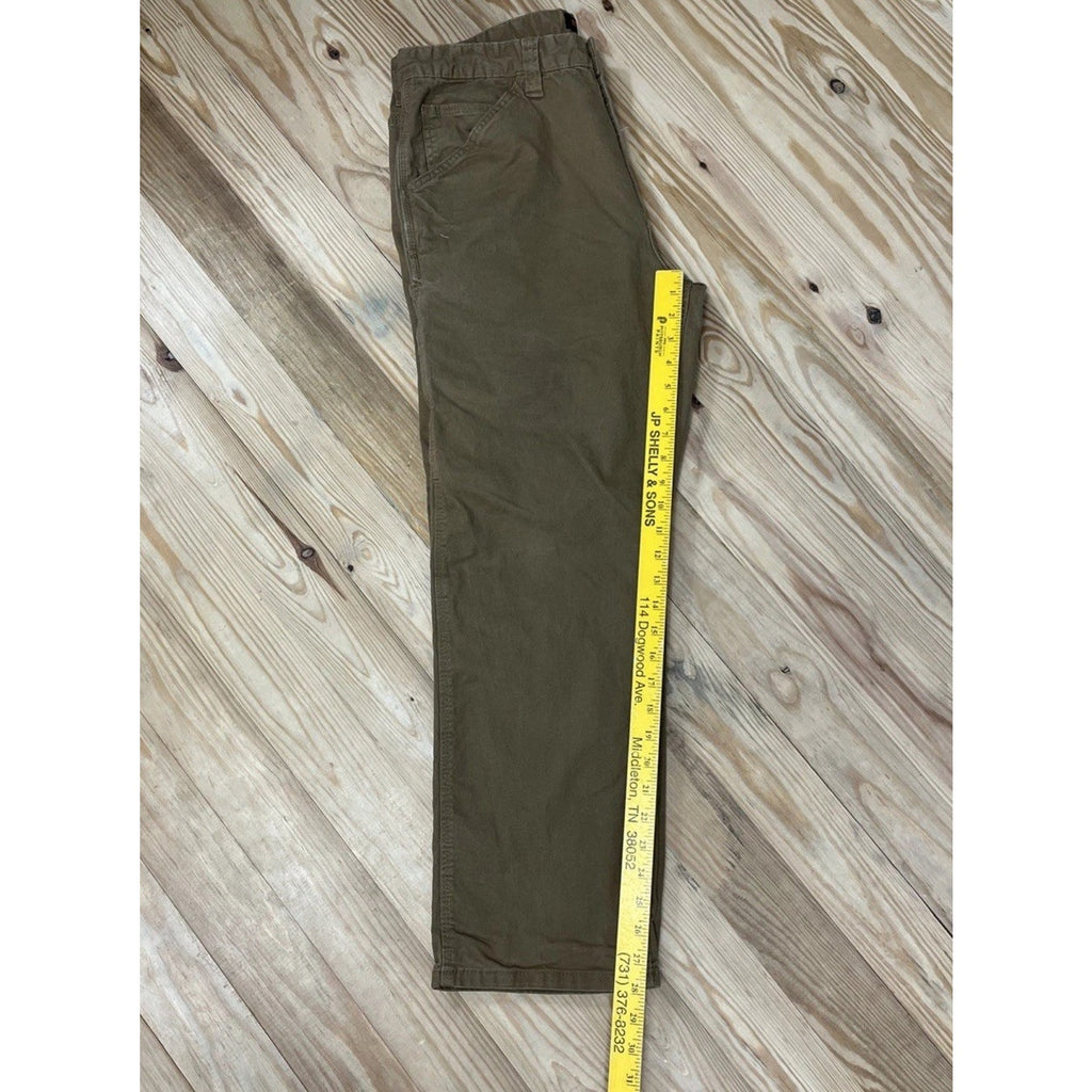 Ridgecut Toughwear Tan Brown Canvas Work Pants Casual Men's size 36x30
