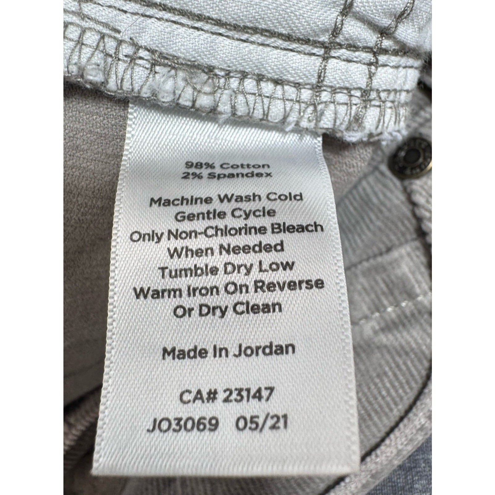 Talbots Corduroy Pants Women's 8 Petite Straight Leg Pockets Stretch Blue Gray
